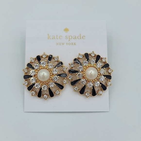 kate spade Jewelry - Kate Spade Tuxedo Pearl Earrings NWT #834